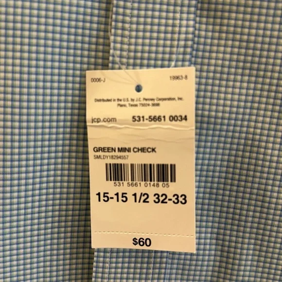 Stafford Coolmax M Blue Long Sleeve Shirt NWT - Picture 4 of 5